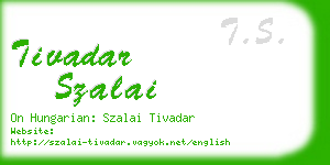 tivadar szalai business card